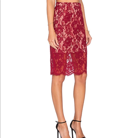 X REVOLVE NBD Bad Reputation Skirt Red - Picture 3 of 6